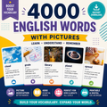 4000 English Vocabulary Flashcards PDF | A1–C1 ESL Learning | Download