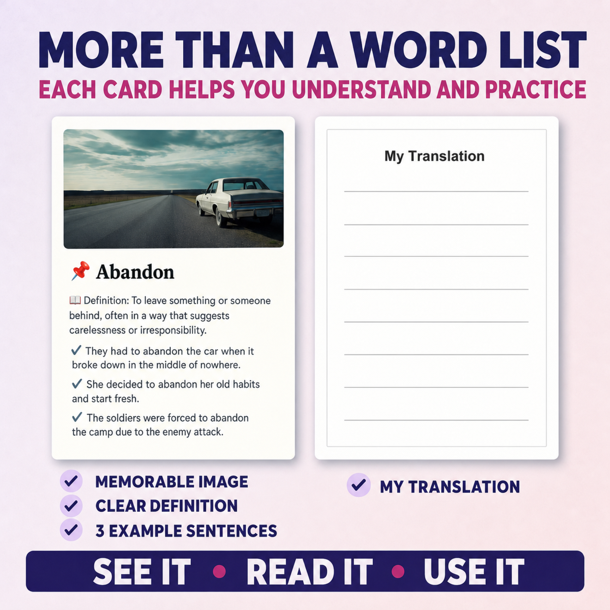 English Flashcards Printable PDF | Vocabulary Cards | ESL Learning for Beginners | Basic English Words