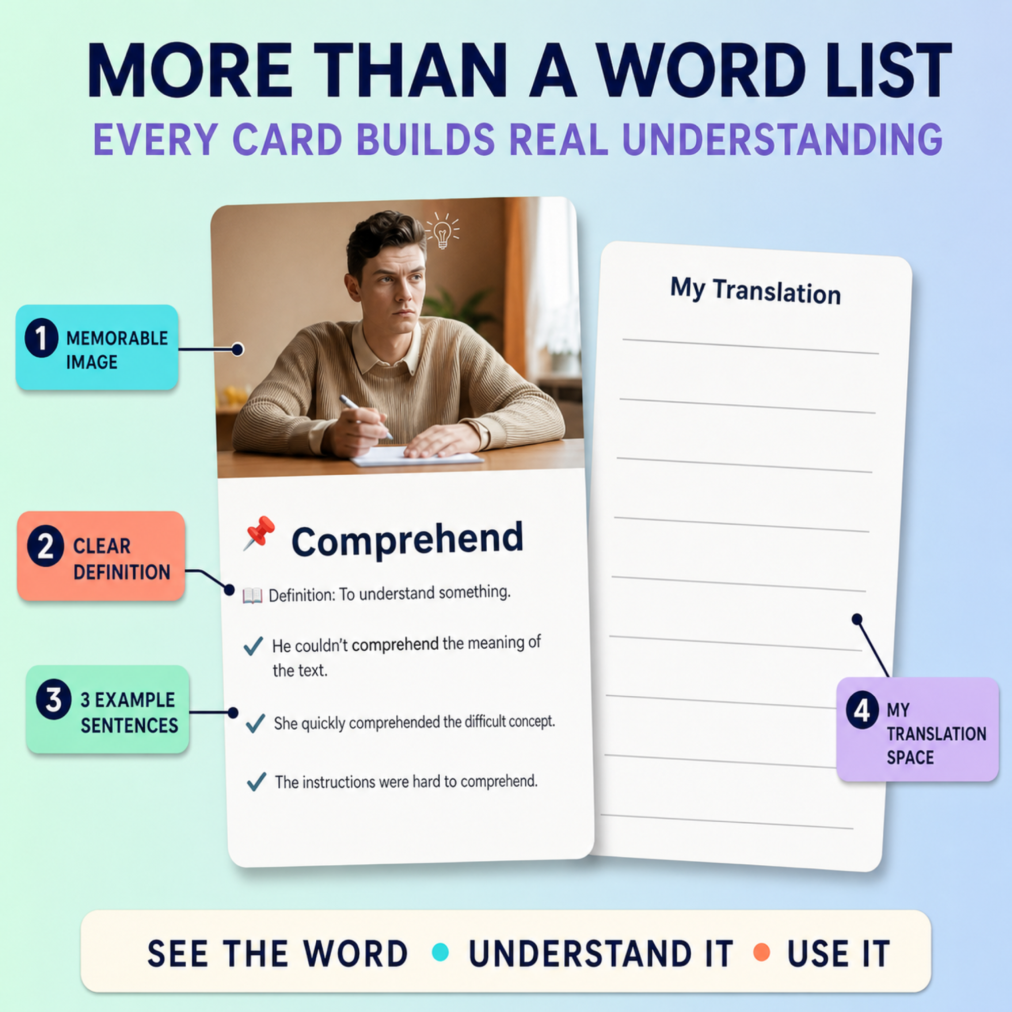English Flashcards Printable PDF | 716 Vocabulary Cards | B1 Intermediate English | ESL Learning | Instant Download