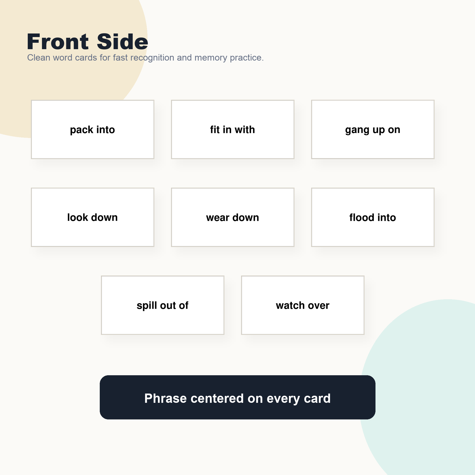 991 Phrasal Verb Flashcards PDF | Printable ESL Cards with Pictures