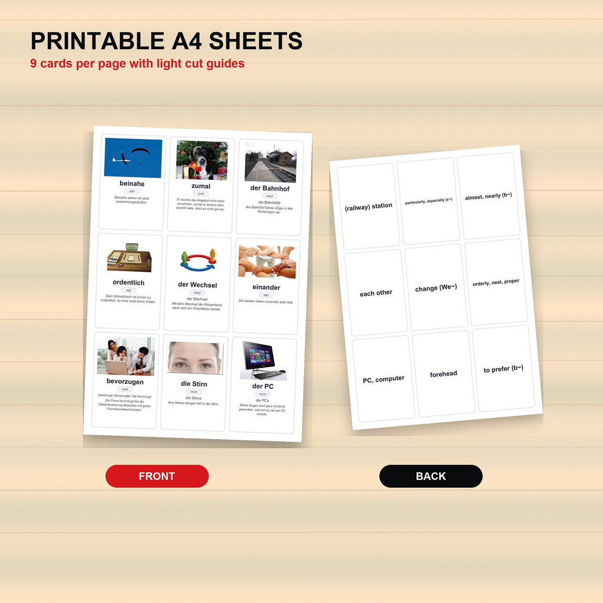 4000 German Flashcards PDF A1–C1 | English Translation | Instant Download
