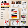 4000 German Flashcards PDF A1–C1 | English Translation | Instant Download