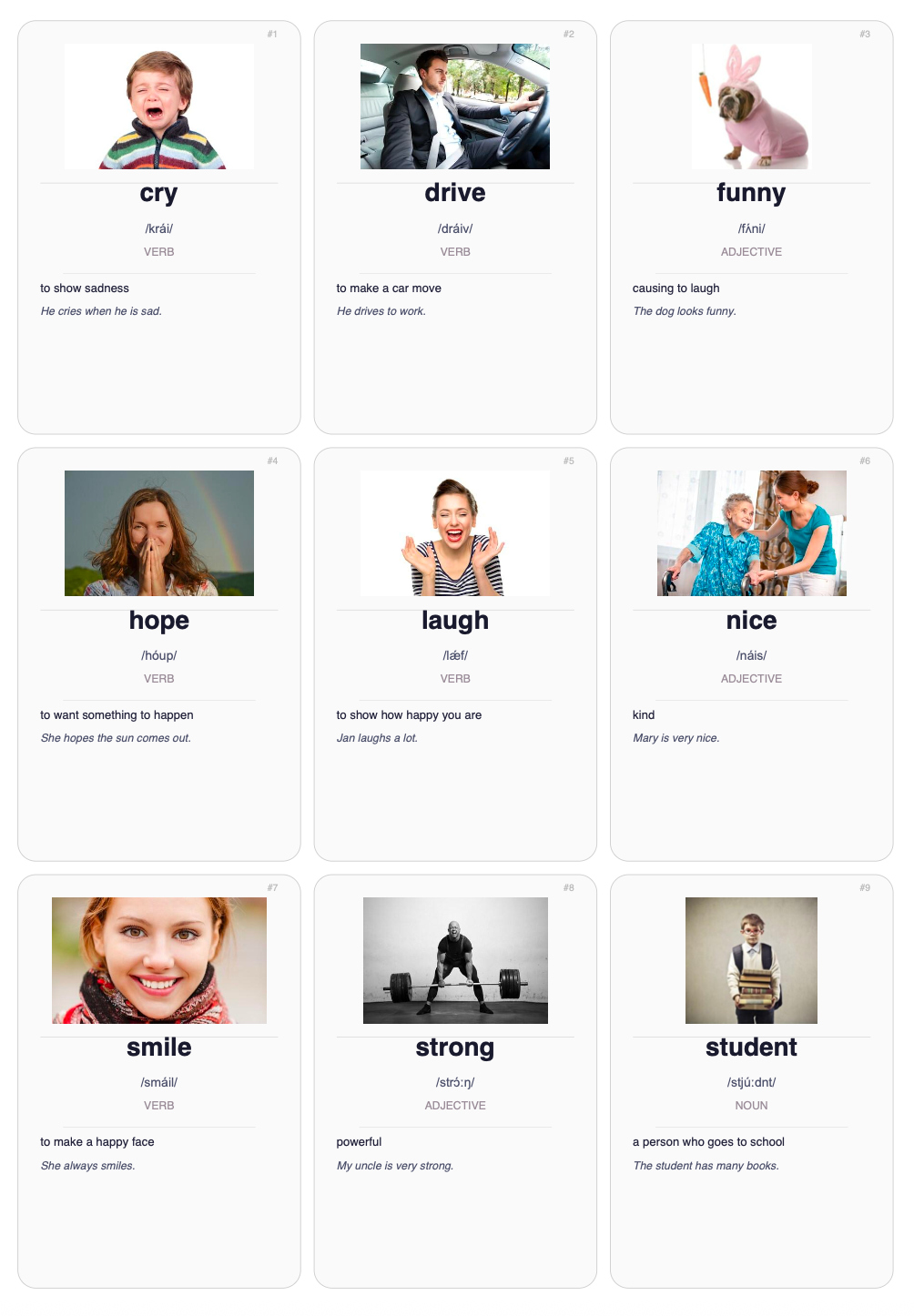 1000 Basic English Words Flashcards PDF | ESL Vocabulary | Instant Download