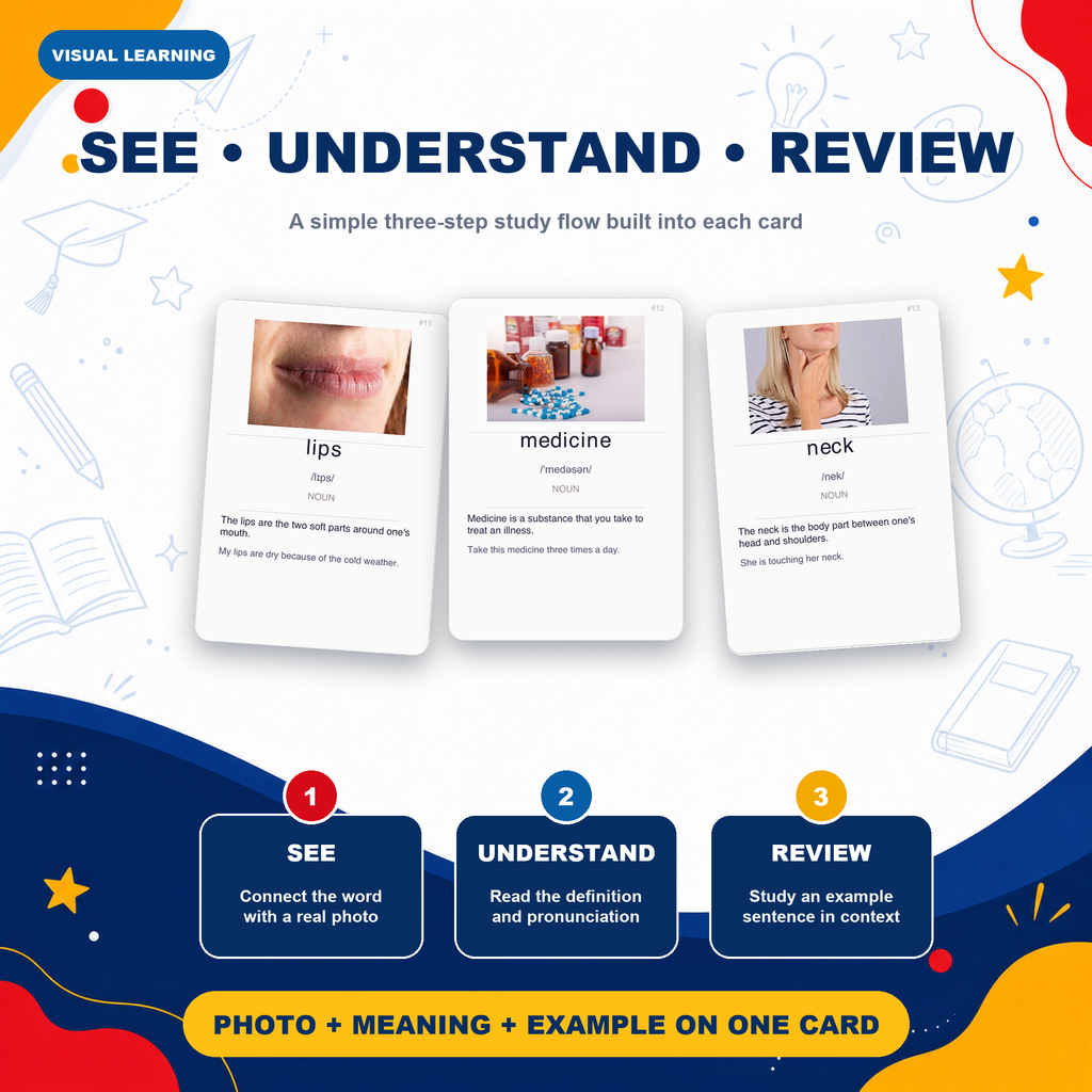 1280 English Vocabulary Flashcards with Images | Printable ESL PDF