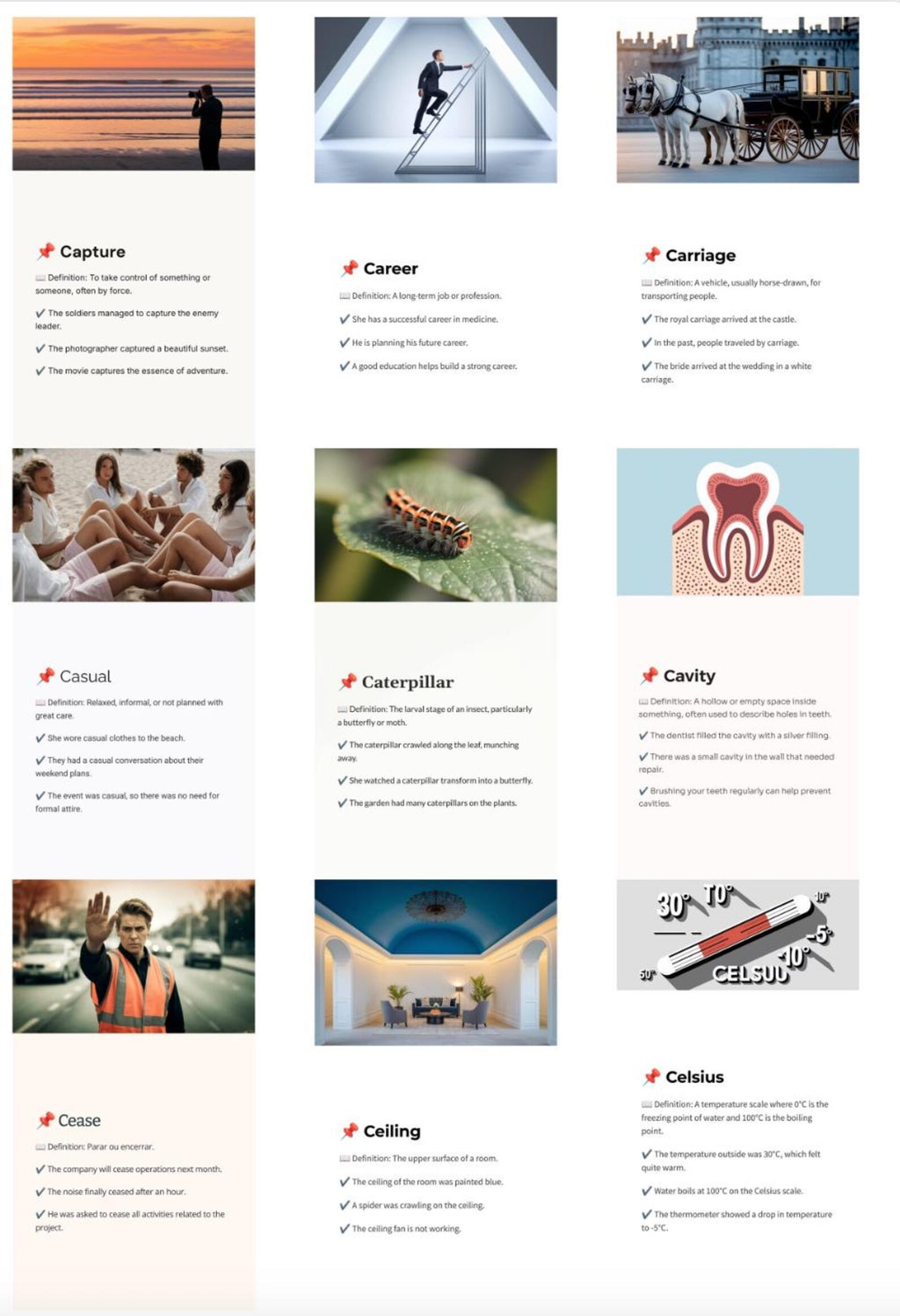 English Vocabulary Flashcards PDF | 3600+ Words, Images (A1–C1) (Digital Product)
