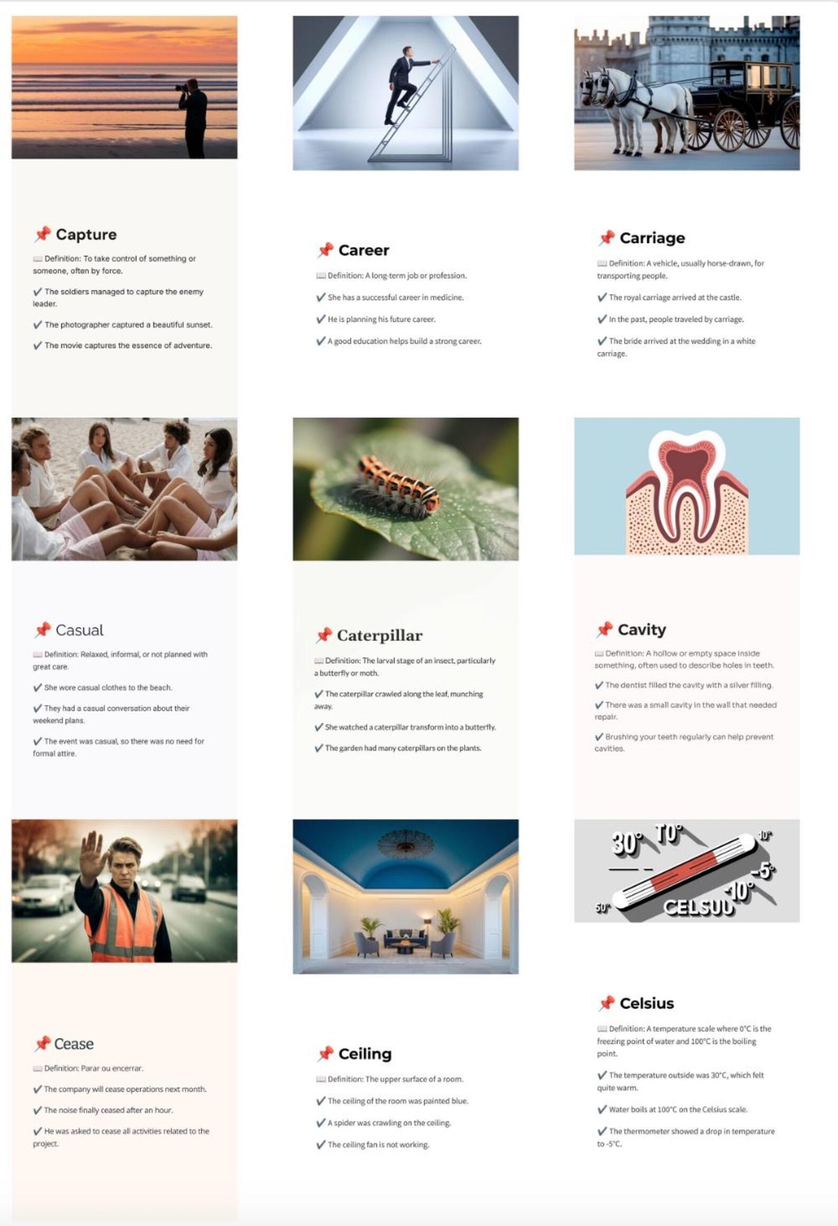 English Vocabulary Flashcards PDF | 3600+ Words, Images (A1–C1) (Digital Product)