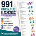 991 Phrasal Verb Flashcards PDF | Printable ESL Cards with Pictures