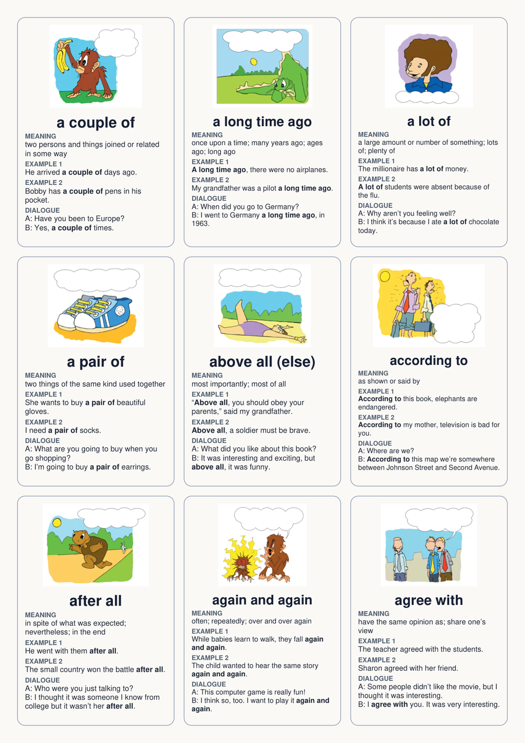 600 Illustrated English Idiom Flashcards – Printable ESL Learning Cards PDF